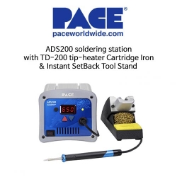 PACE 페이스 ADS200 AccuDrive® Production Soldering Station with TD-200 Tip-Heater Cartridge Iron & Instant SetBack Tool Stand  8007-0581